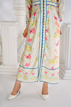 Floral Butterfly Printed Maxi Dress