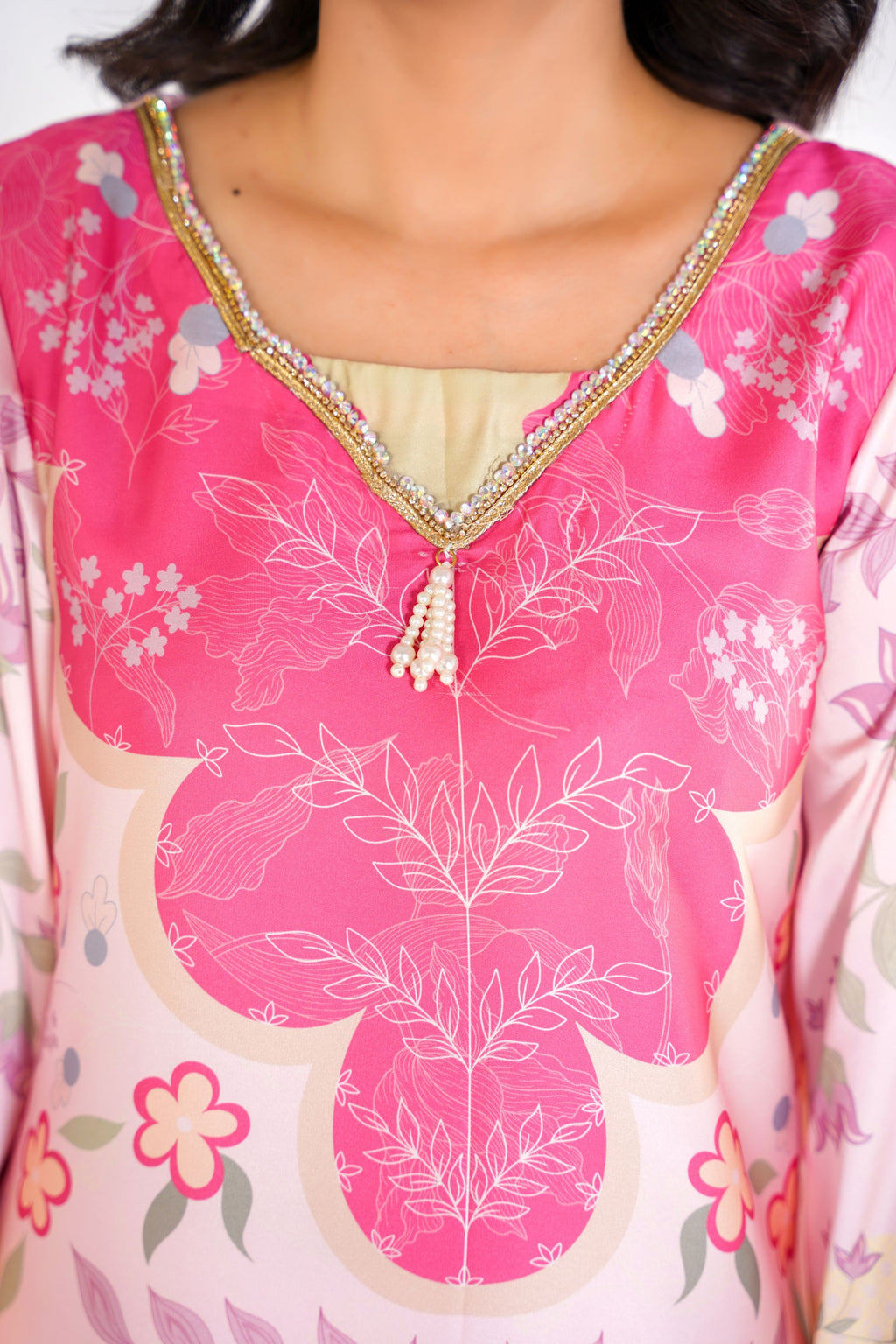 Blooming Grace Korean Silk Co-Ord