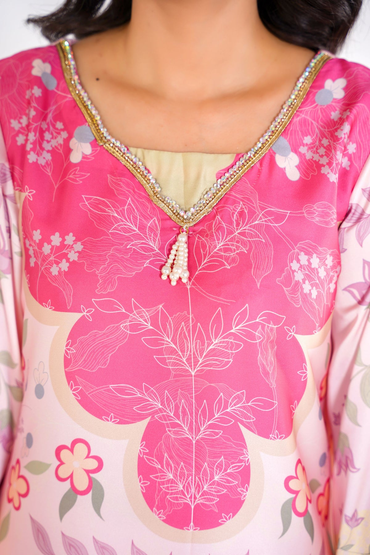 Blooming Grace Korean Silk Co-Ord
