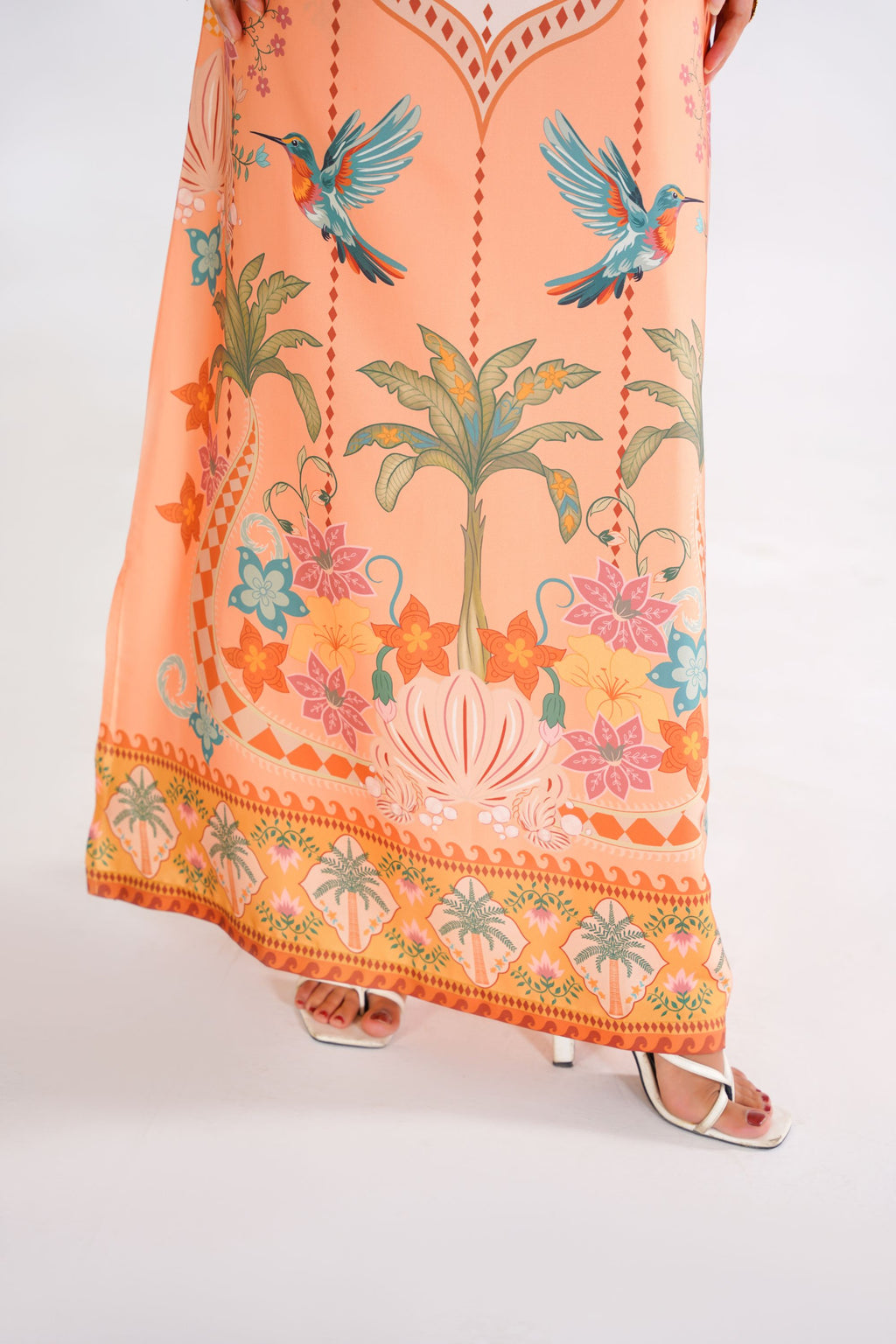 Tropical Bloom Kaftan Dress