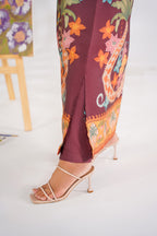 Floral Waves Printed Kaftan