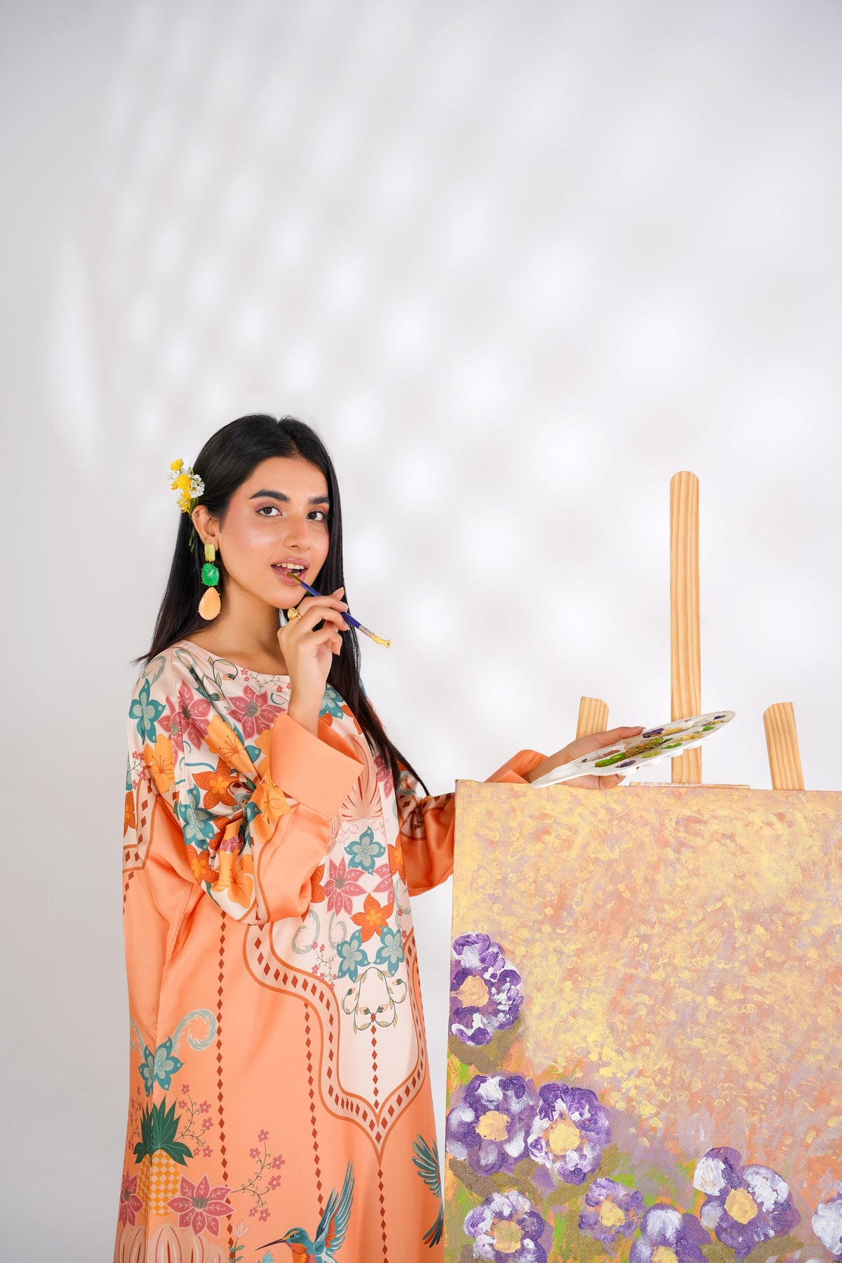 Tropical Bloom Kaftan Dress