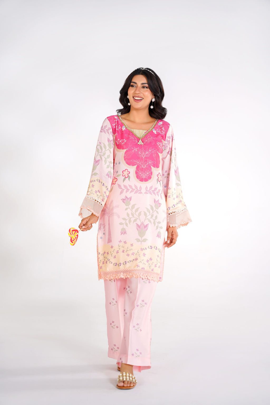 Blooming Grace Korean Silk Co-Ord