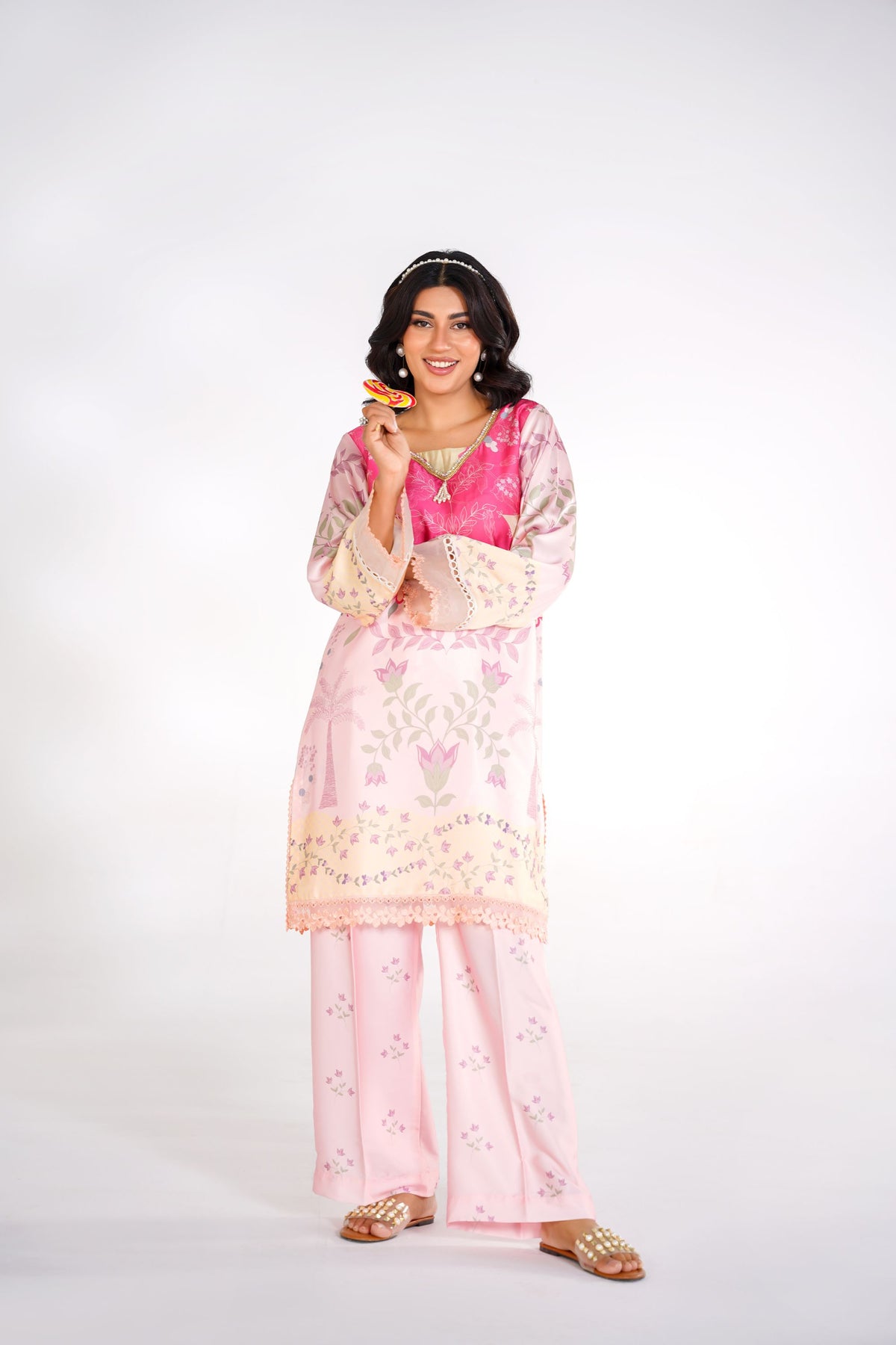 Blooming Grace Korean Silk Co-Ord