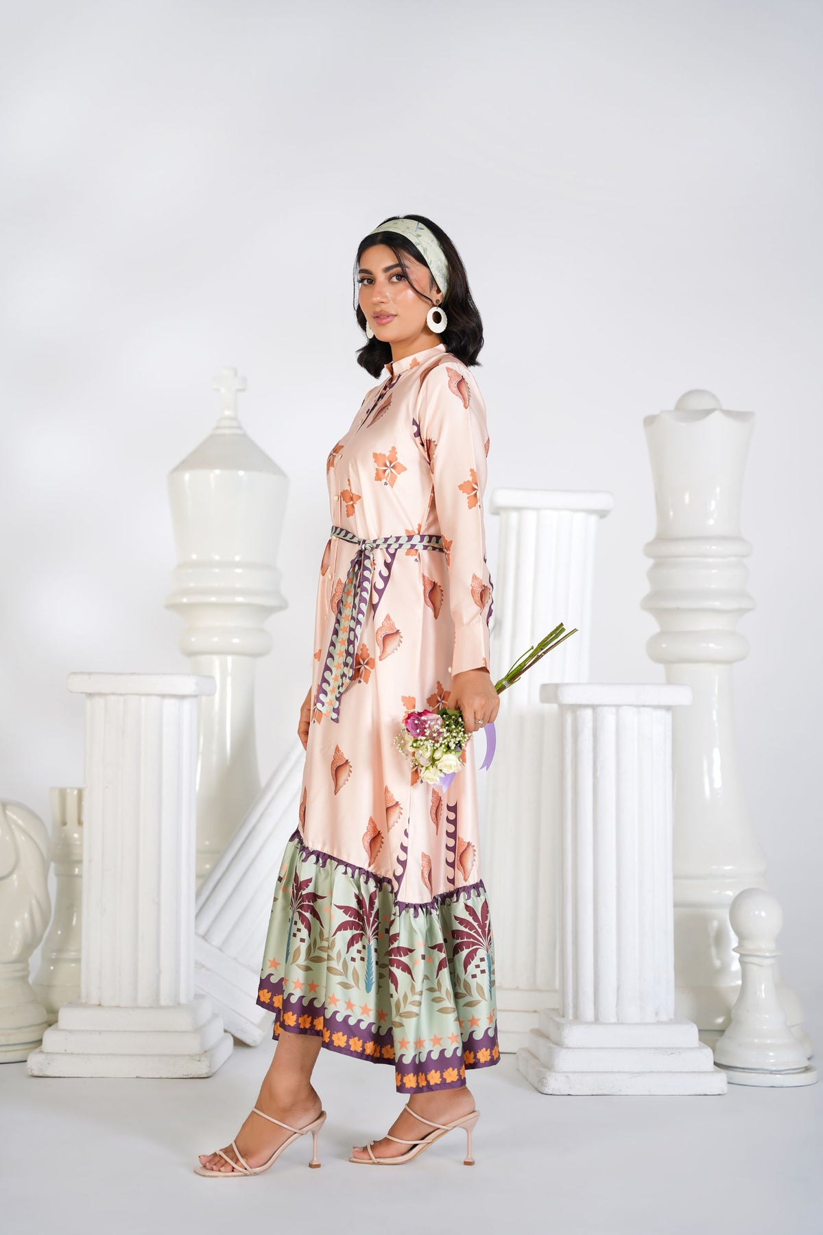 Paradise Bloom Korean Silk Dress