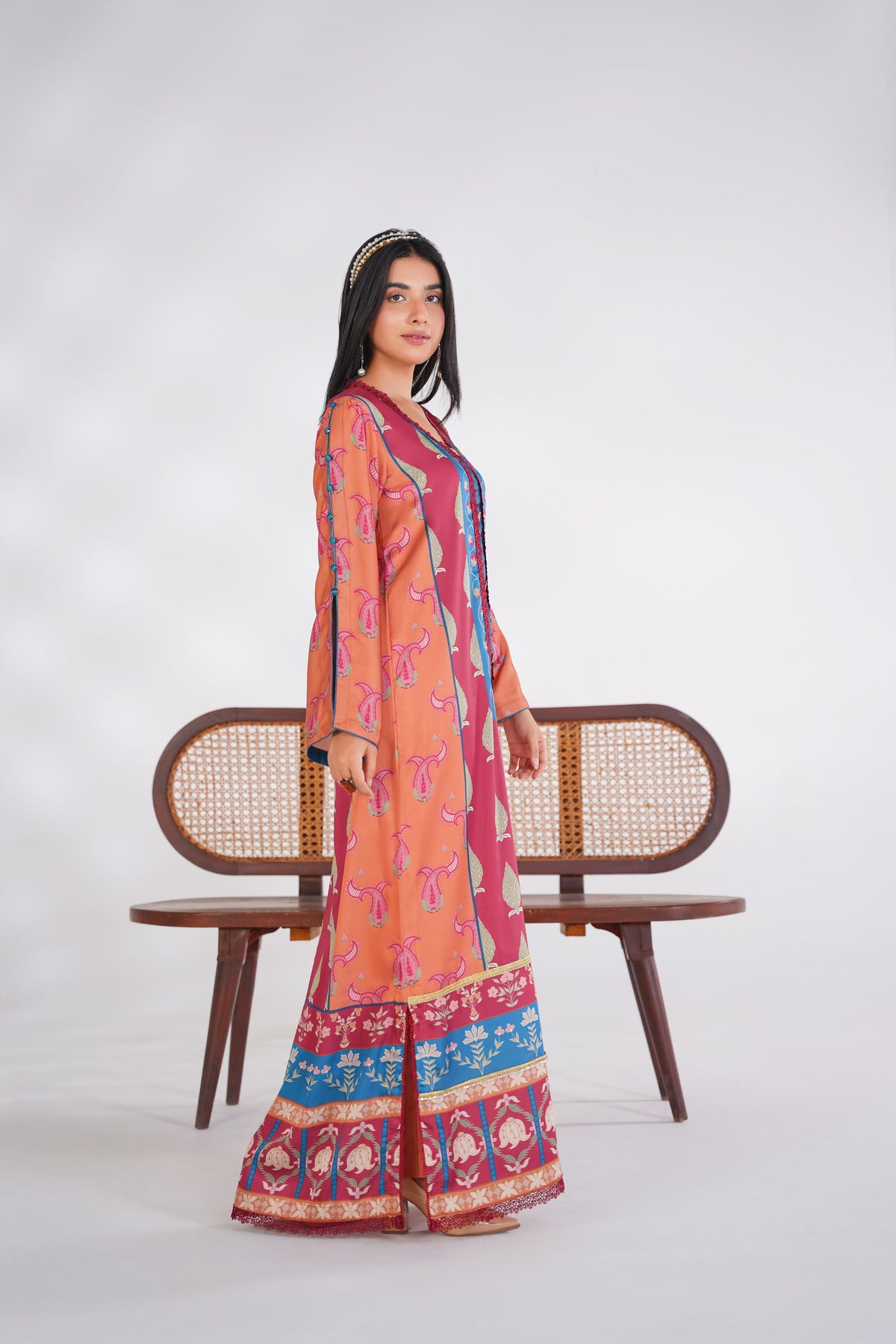 Heritage Paisley Korean Silk Kaftan