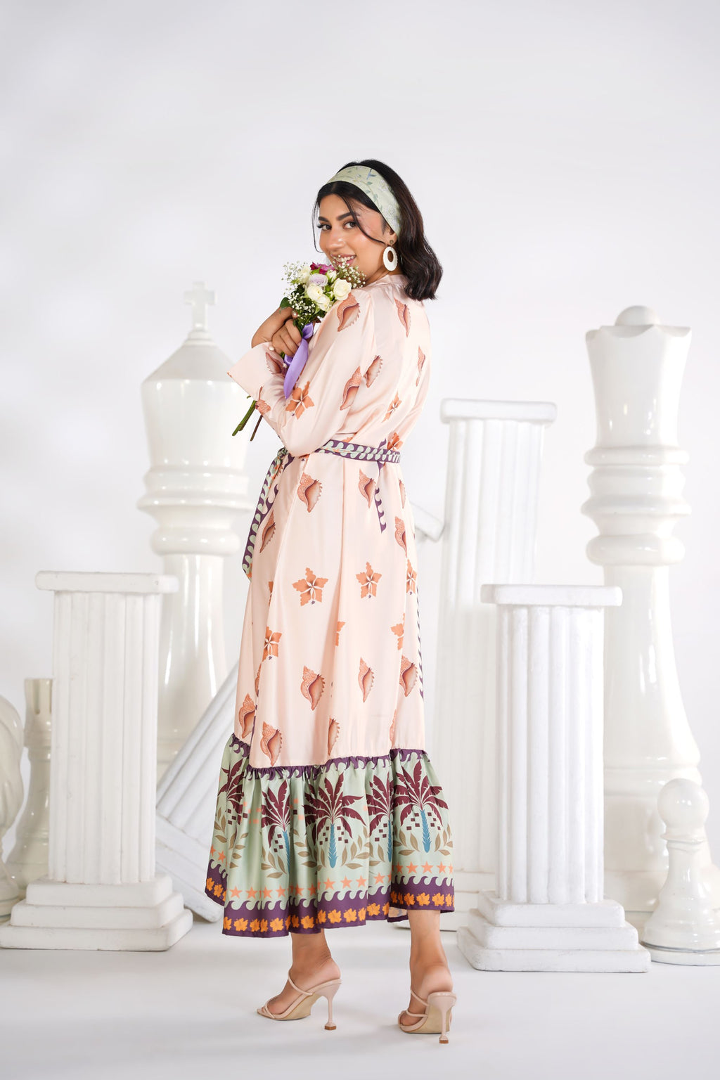 Paradise Bloom Korean Silk Dress