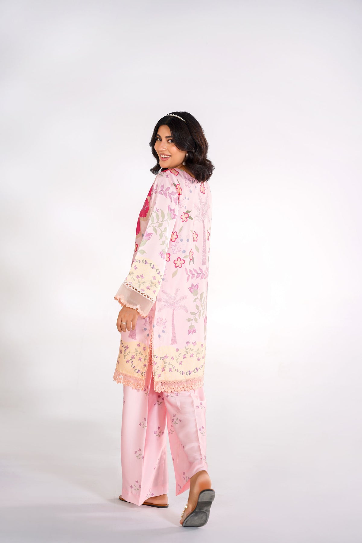 Blooming Grace Korean Silk Co-Ord
