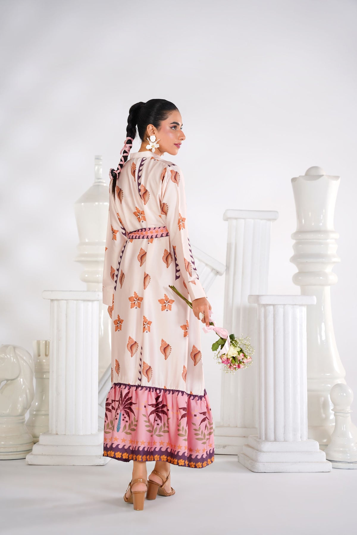 Tropical Bloom Flared Dress
