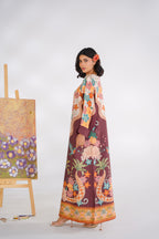 Floral Waves Printed Kaftan
