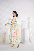 Floral Butterfly Printed Maxi Dress