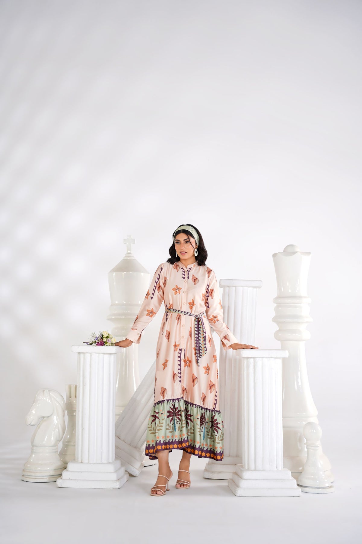 Paradise Bloom Korean Silk Dress