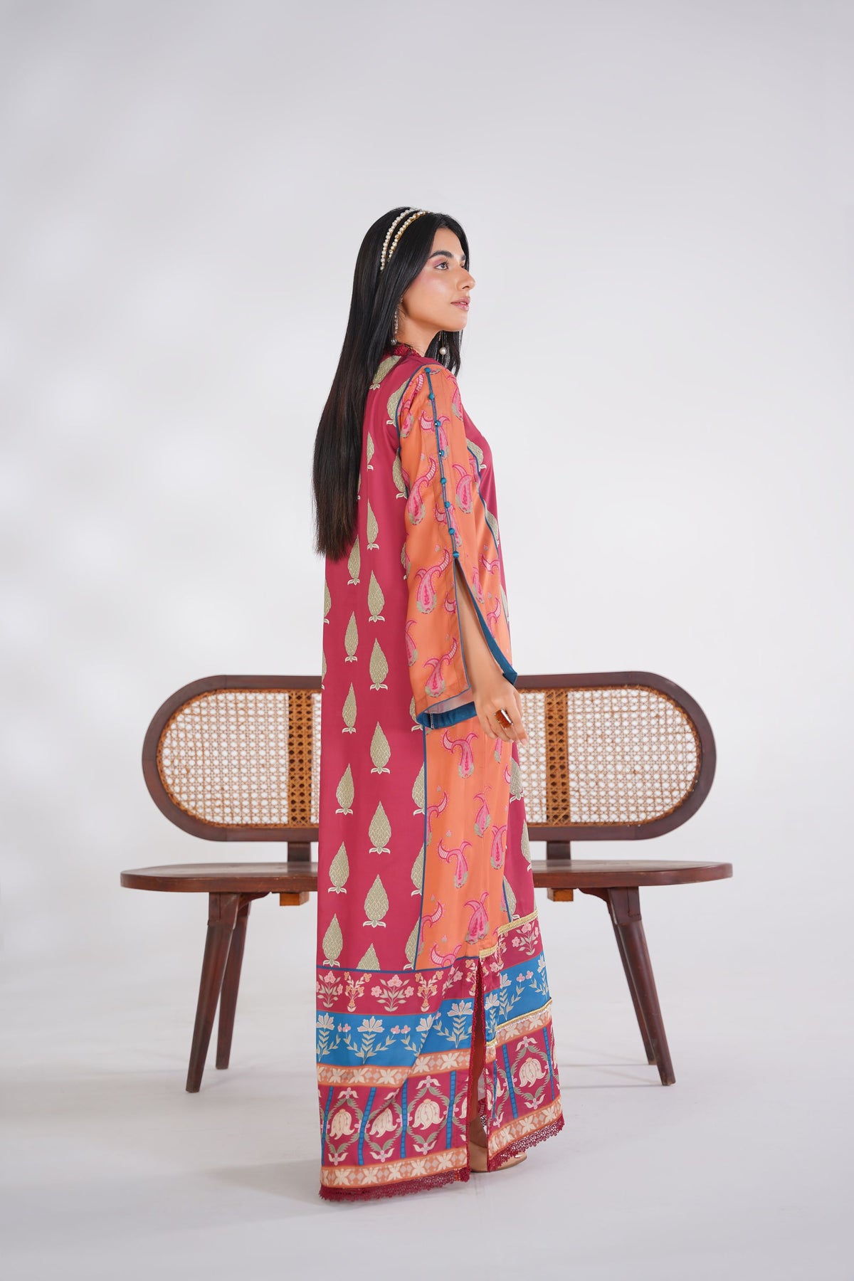 Heritage Paisley Korean Silk Kaftan