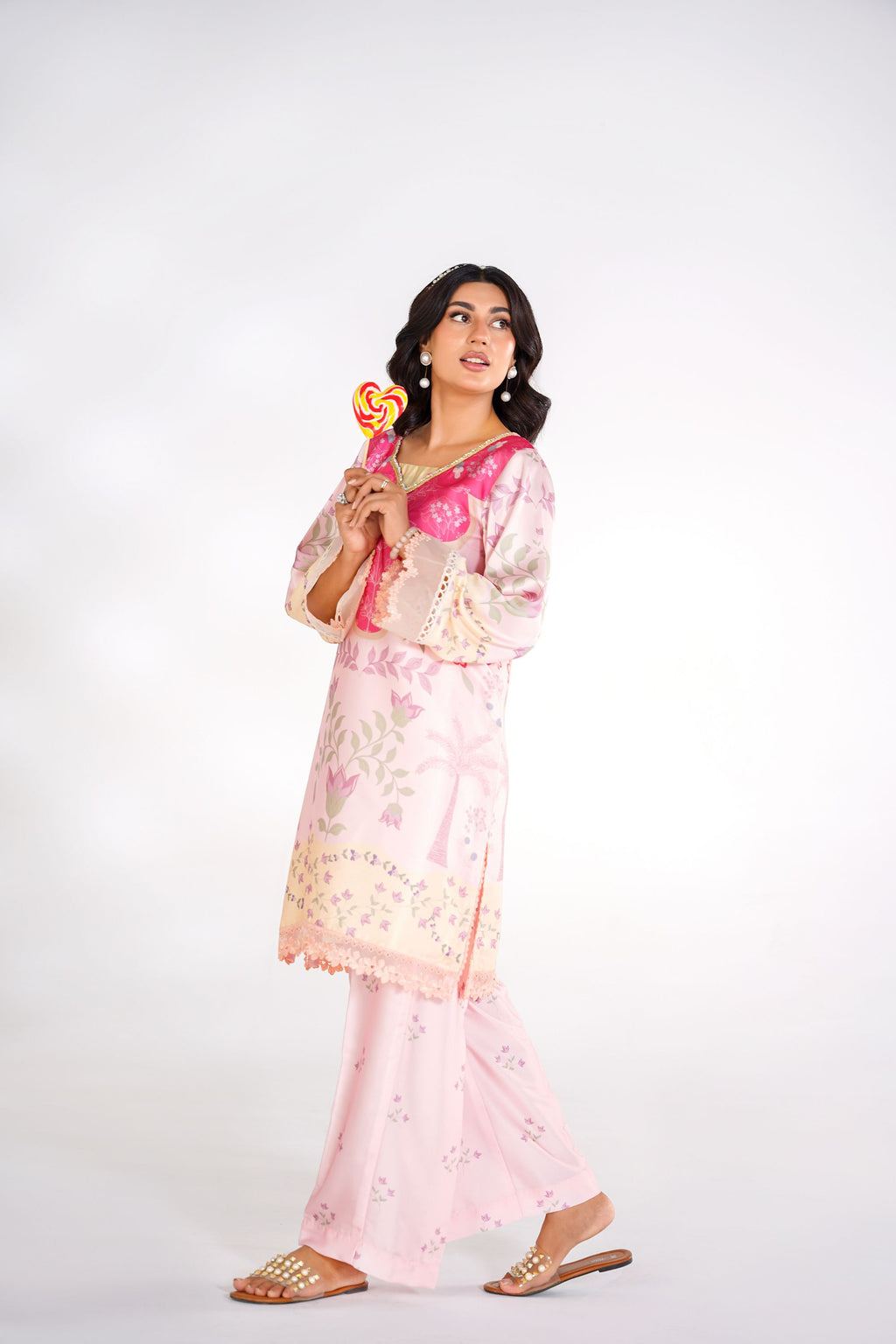 Blooming Grace Korean Silk Co-Ord