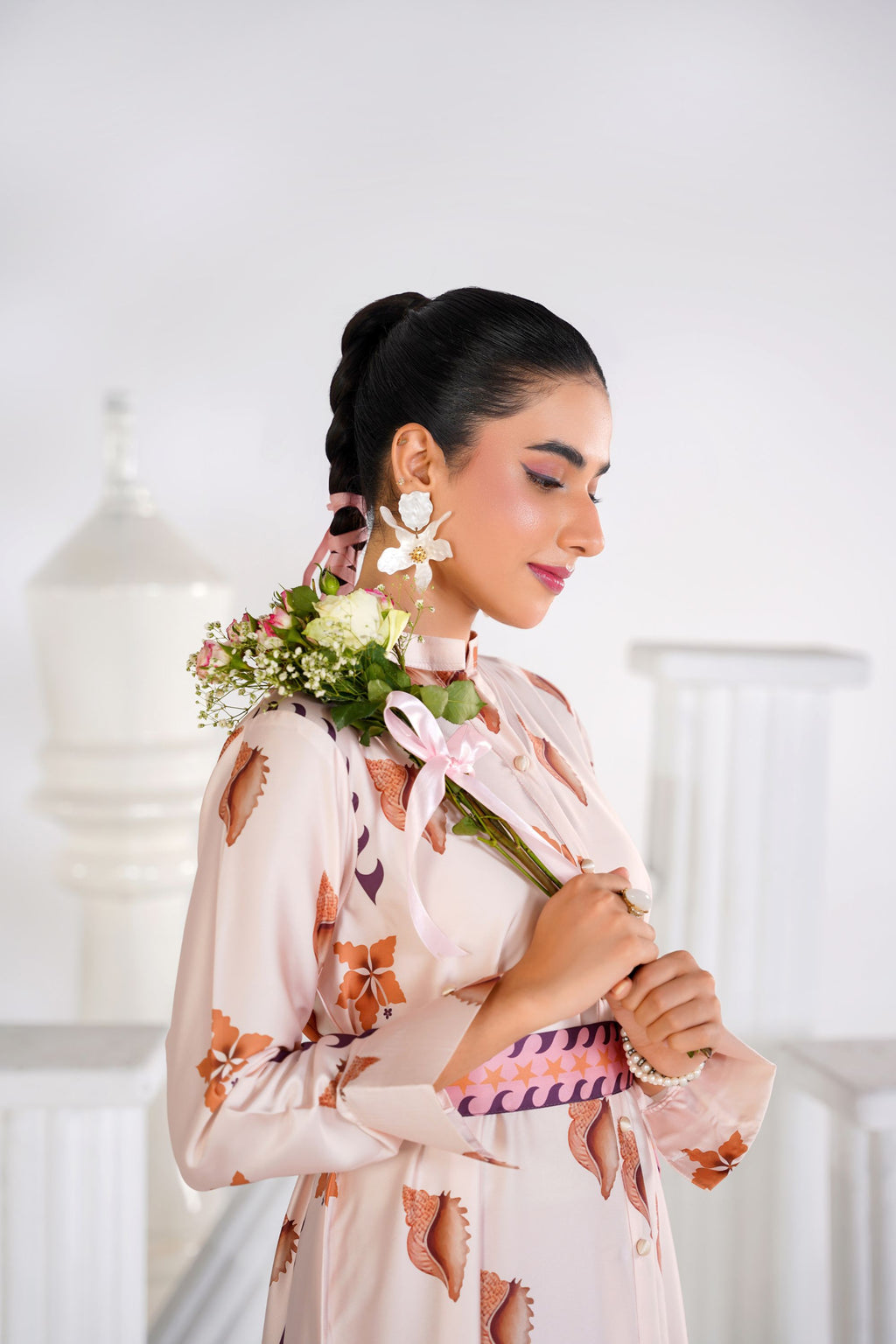 Tropical Bloom Flared Dress