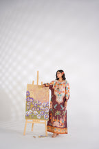 Floral Waves Printed Kaftan