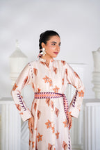 Tropical Bloom Flared Dress
