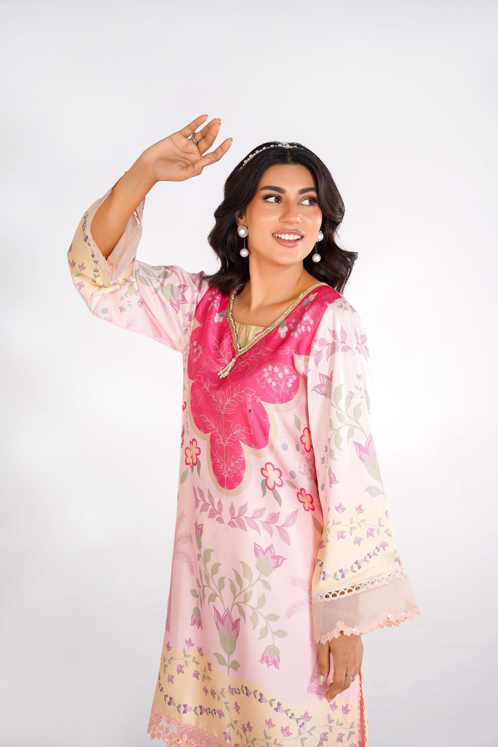 Blooming Grace Korean Silk Co-Ord