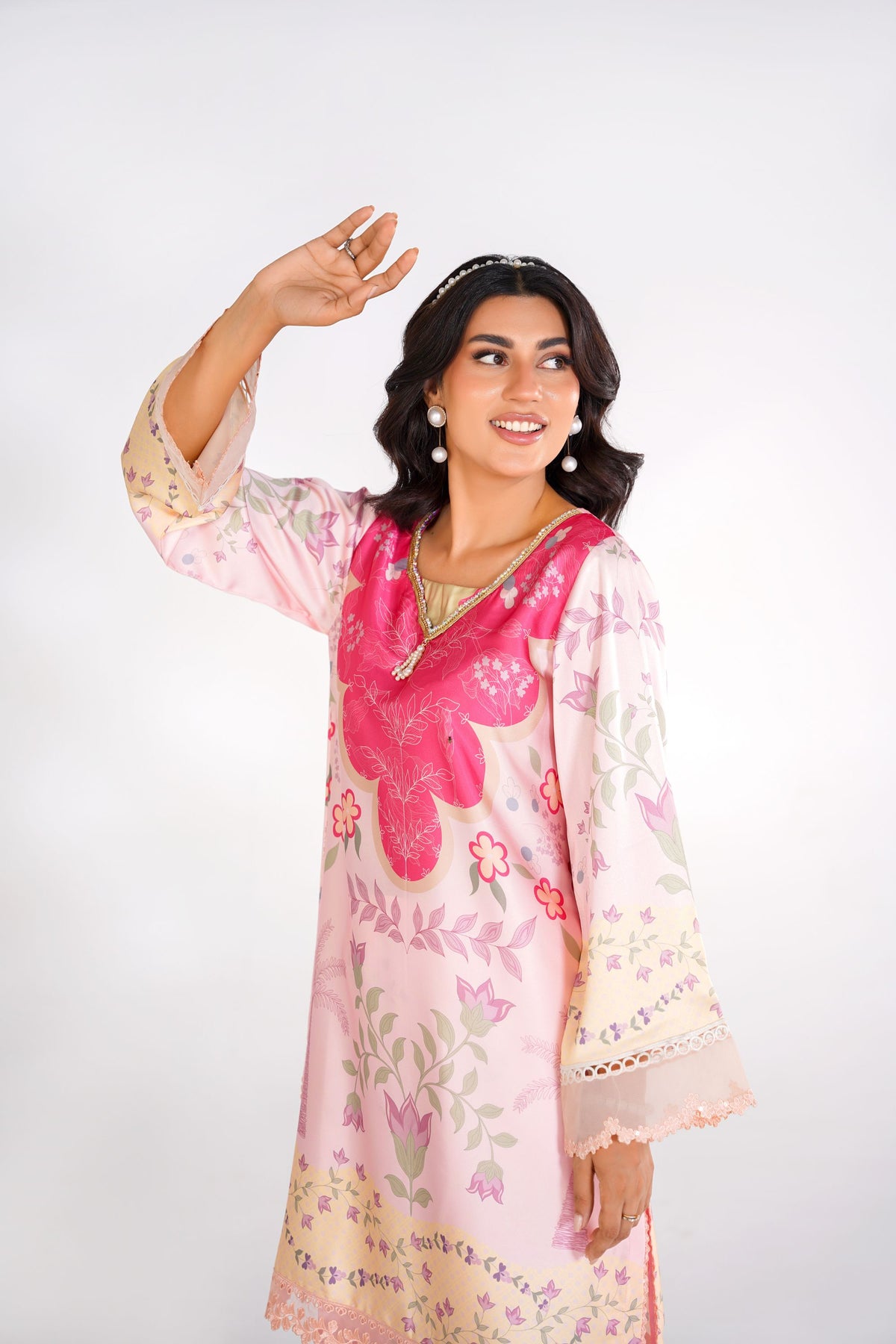 Blooming Grace Korean Silk Co-Ord