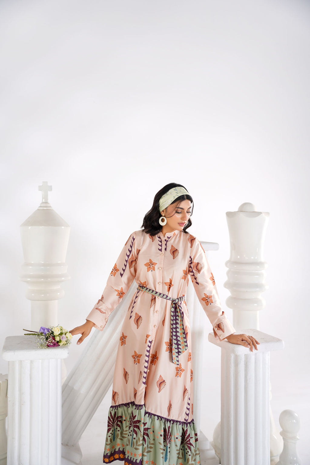 Paradise Bloom Korean Silk Dress