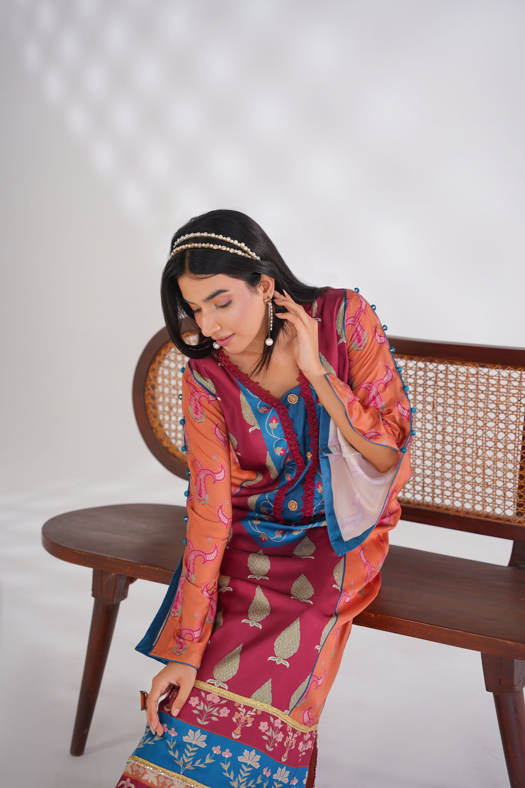 Heritage Paisley Korean Silk Kaftan