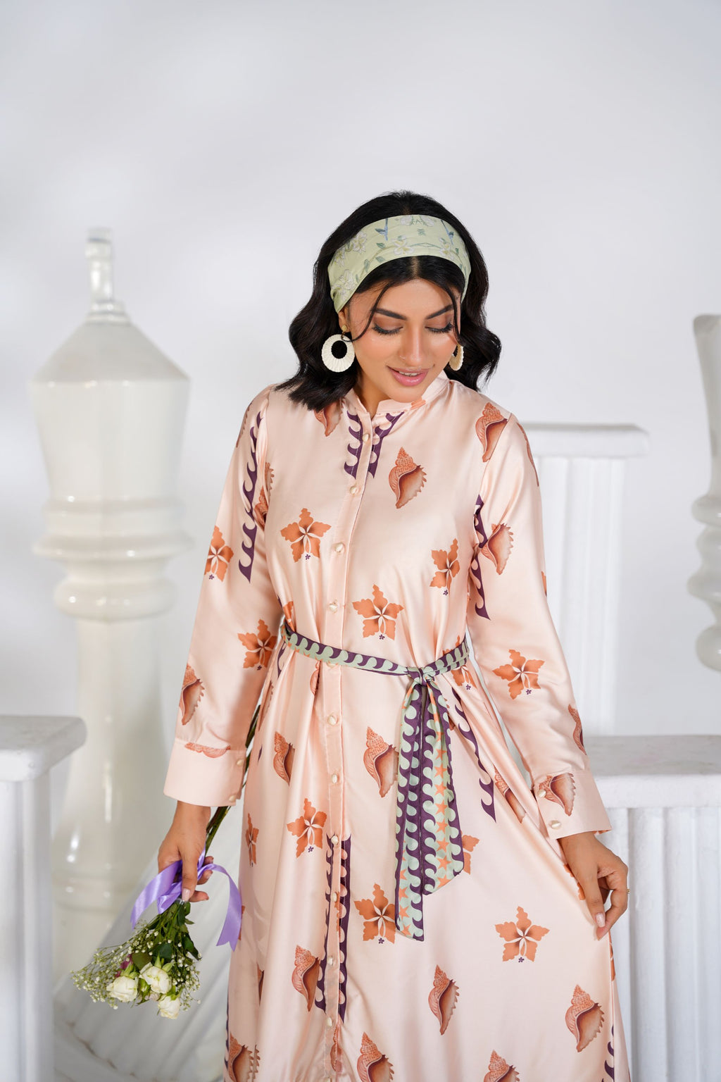 Paradise Bloom Korean Silk Dress
