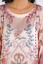 Enchanted Bloom Korean Silk Co-Ord Set