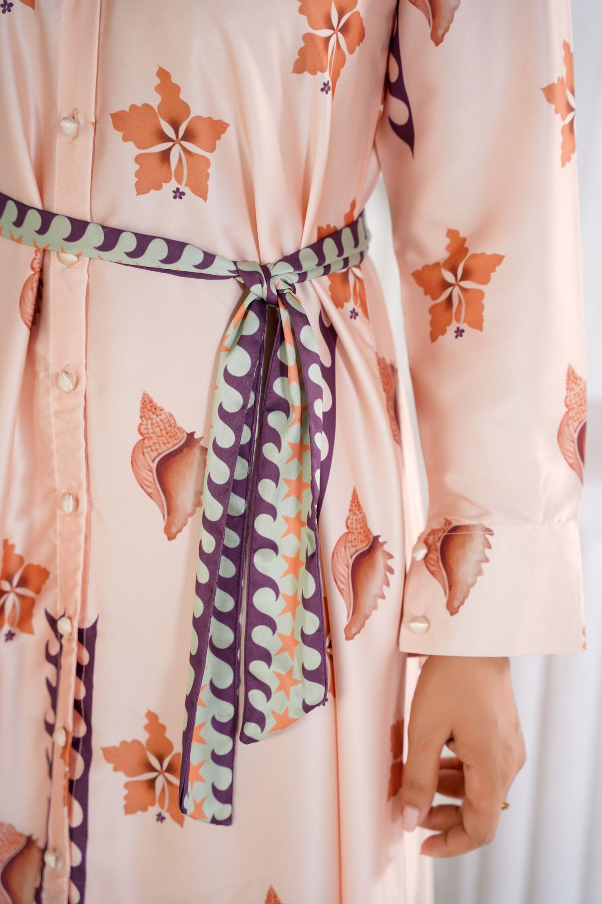 Paradise Bloom Korean Silk Dress